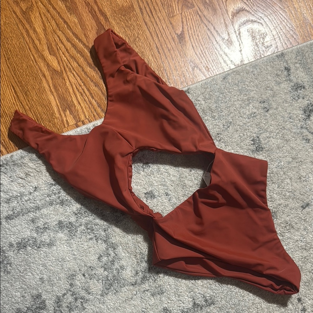 Rust Red Cutout Swimsuit GETWET from Bali With Love